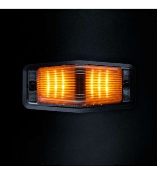 Dubbelbrander - Strands - IZE LED Black Bullet - 4.9" - 12.5cm - smoke - Wit/Amber - 21 Flitspatronen - 12V-30V
