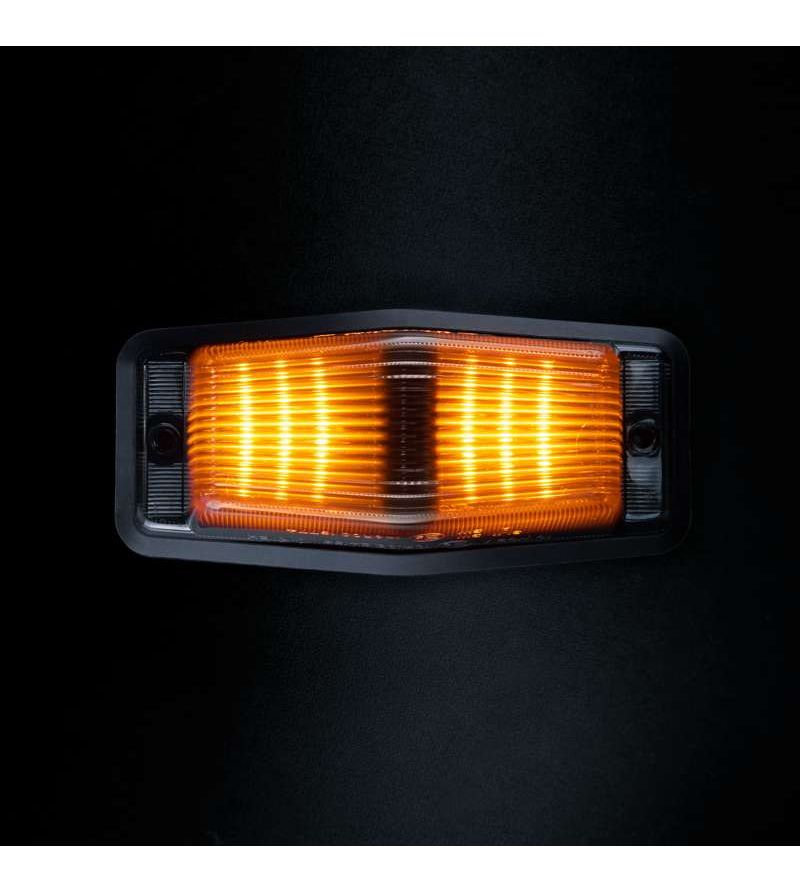 Double burner - Strands - IZE LED Black Bullet - 4.9" - 12.5cm - LED - Smoke - Vit/Bärnsten - 21 blixtmönster - 12V-30V - Double burner - Strands - IZE LED Black Bullet - 4.9" - 12.5cm - LED - Smoke - Vit/Bärnsten - 21 blixtmönster - 12V-30V -