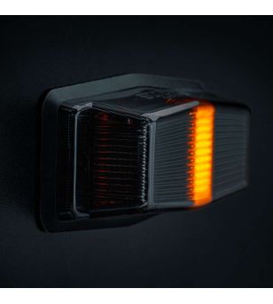 Dubbelbrander - Strands - IZE LED Black Bullet - 4.9" - 12.5cm - smoke - Wit/Amber - 21 Flitspatronen - 12V-30V