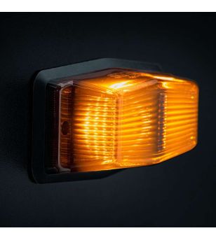 Double burner - Strands - IZE LED Black Bullet - 4.9" - 12.5cm - smoke - Vit/Bärnsten - 21 Blixtmönster - 12V-30V -