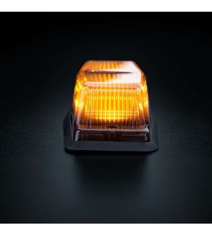 Double burner - Strands - IZE LED Black Bullet - 4.9" - 12.5cm - smoke - Vit/Bärnsten - 21 Blixtmönster - 12V-30V -