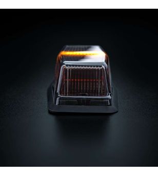 Double burner - Strands - IZE LED Black Bullet - 4.9" - 12.5cm - smoke - Vit/Bärnsten - 21 Blixtmönster - 12V-30V -