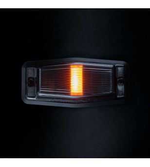 Double burner - Strands - IZE LED Black Bullet - 4.9" - 12.5cm - smoke - White/Amber - 21 Flash patterns - 12V-30V