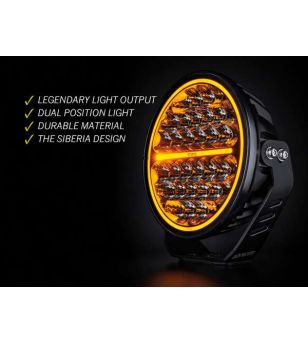 Driving light - Strands - Siberia Night Ranger - 9" - 22.9cm - Position light White/Amber - Driving