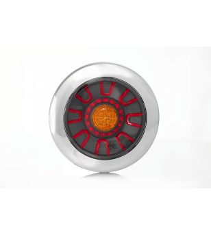 Rückleuchte - Fristom - FT-313 - Neon - 6.1" - 11cm - smoke - Dark Look - Rück - Brems - Blink - 12V-36V -