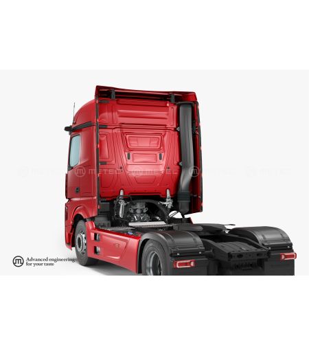 RVS Inox - Metec - S-rail Aerokit - LED - Zwart - Mercedes - Actros - MP4 - Giga - 2011-2024