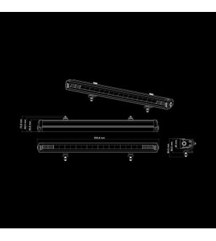 LED Lightbar - Strands - Siberia XP - SR - 21.9" - 55.6cm - smoke - Positionslicht Weiß/Gelb - Driving 