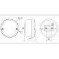 Tail light - SIM - 3164 - 5.5" - 14cm - Clear - LED - Rev - Fog - 12V-24V