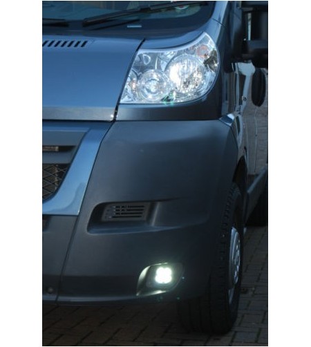 Dagrijverlichting - L&S - Round - Zwart - 12V - Set - Boxer/Ducato/Jumper - 2007+