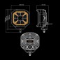 Verstraler - Strands - Siberia X - 4 - 4.5" - 11.4cm - Positielicht Wit/Amber - Driving Verstraler - Strands - Siberia X - 4 - 4.5" - 11.4cm - Positielicht Wit/Amber - Driving