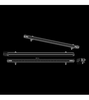 LED-ramp - Strands - Siberia XPA - SR - 42.1" - 107cm - smoke - Positionsljus Vit/Bärnsten - Driving 