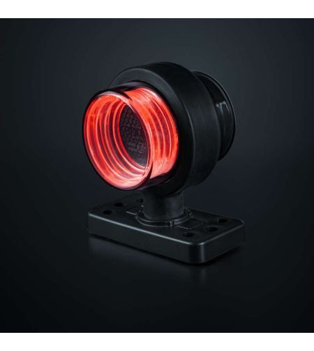 Side marker light - Strands - FOR9T Geo - Short model - 4.3" - 11cm - Smoke - Red - 12V-36V