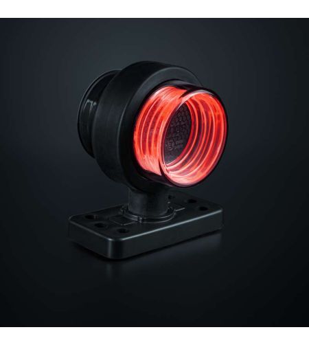 Breedtelamp - Strands - FOR9T Geo - Short model - 4.3" - 11cm - Smoke - Amber/Rood - 12V-36V