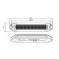 Warning light - M-Led - Dynamic - 4.4" - 11.2cm - Smoke - Position light Amber - 13 flash patterns - Amber - R65-2 - 12V-30V