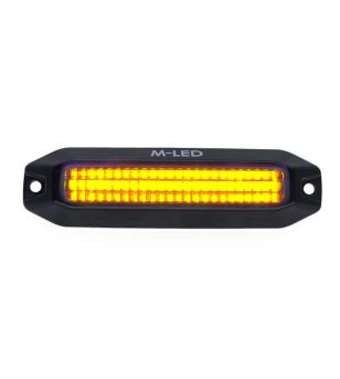 Warning light - M-Led - Dynamic - 4.4" - 11.2cm - Smoke - Position light Red - 13 flash patterns - Amber - R65-2 - 12V-30V