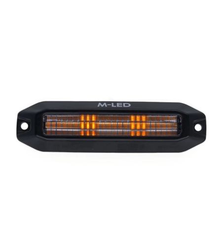 Flitser - M-Led - Dynamic - 4.4" - 11.2cm - Smoke - Positielicht Amber - 13 flitspatronen - Amber - R65-2 - 12V-30V