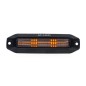 Warning light - M-Led - Dynamic - 4.4" - 11.2cm - Smoke - Position light Amber - 13 flash patterns - Amber - R65-2 - 12V-30V