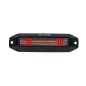 Warning light - M-Led - Dynamic - 4.4" - 11.2cm - Smoke - Position light Red - 13 flash patterns - Amber - R65-2 - 12V-30V