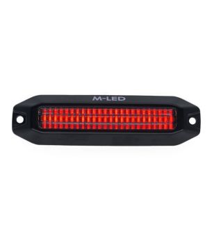Warning light - M-Led - Dynamic - 4.4" - 11.2cm - Smoke - Position light Red - 13 flash patterns - Amber - R65-2 - 12V-30V