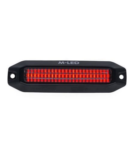 Blitzleuchte - M-Led - Dynamic - 4.4" - 11.2cm - Smoke - Positionslicht Rot - 13 Blitzmuster - Amber - R65-2 - 12V-30V