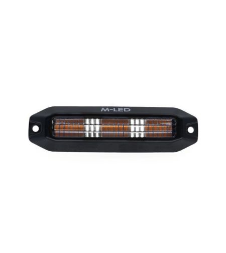 Blixtljus - M-Led - Dynamic - 4.4" - 11.2cm - Smoke - Positionsljus Vit - 13 blixtmönster - Bärnsten - R65-2 - 12V-30V -