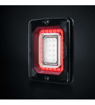 Tail light - Strands - FOR9T Illusion - 4.3" - 11cm - smoke - Rev - Fog - 12V-36V