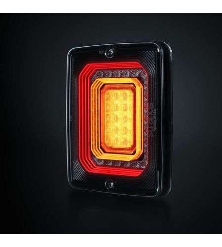 Achterlicht - Strands - FOR9T Illusion - 4.3" - 11cm - smoke - Achter - Rem - Richting - 12V-36V