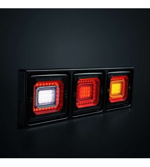 Rückleuchte - Strands - FOR9T Illusion - 4.3" - 11cm - smoke - Rück - Brems - Blink - 12V-36V -