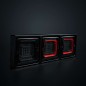Tail light - Strands - FOR9T Illusion - 4.3" - 11cm - Smoke - Tail - Brake - Ind - 12V-36V