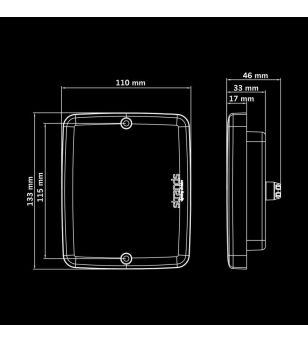 Tail light - Strands - FOR9T Illusion - 4.3" - 11cm - smoke - Tail - Brake - Ind - 12V-36V