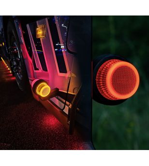 Begrenzungsleuchte - Ledson - Halo - Für Breite Stange - 2.8" - 7.2cm - LED - smoke - Rot - 12V-48V 