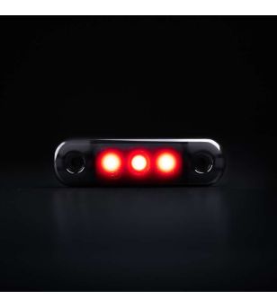 Marker Light - Strands - Dark Knight Super Dark - 3.3" - 8.4cm - smoke - Red - 12V-30V