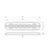 Rückleuchte - LED Autolamps - 12er-Serie - 5.2" - 13.1cm - Klar - Nebel - 12V-24V 