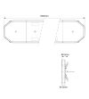 Blitzlicht-Balken - 247 Lighting - Apollo - Full LED - 72.6" - 184.3cm - Klar - inklusive Standbügel - 19 Blitzmuster - Amber -