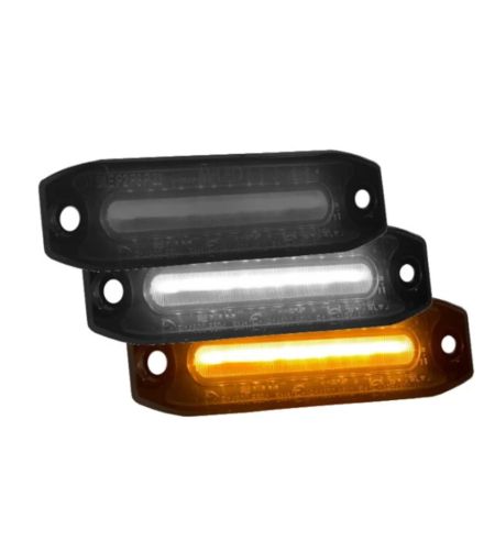 Markeringslicht - M-Led - Dual Color - 4" - 10.2cm - Smoke - Wit/Amber - 12V-24V