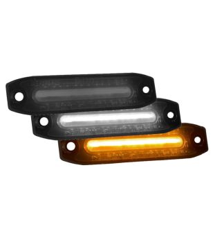 Markeringsljus - M-Led - Dual Color - 3.1" - 8cm - Smoke - Vit/Bärnsten - 12V-24V