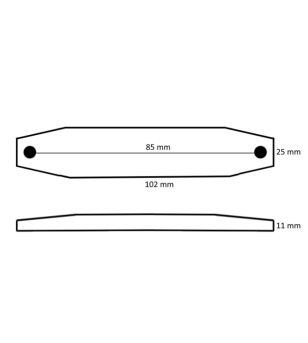 Markeringslicht - M-Led - Dual Color - 3.1" - 8cm - Smoke - Wit/Amber - 12V-24V
