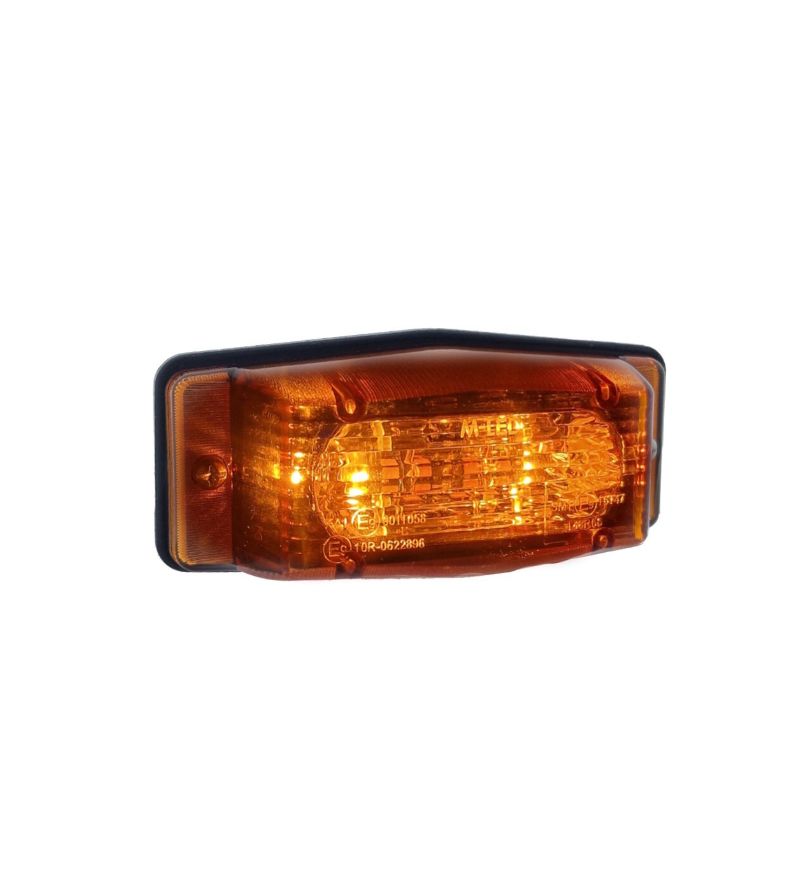 Double burner - M-Led - Classic - 4.9" - 12.5cm - LED - Bärnsten - 20 blixtmönster - 12V-24V -