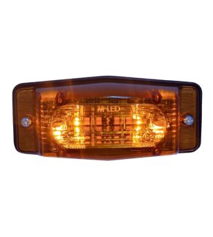 Double burner - M-Led - Classic - Full LED - 4.9" - 12.5cm - Bärnsten - 20 blixtmönster - 12V-24V -