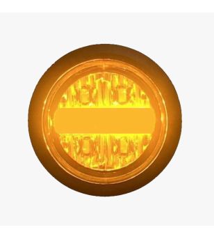 Flitser - M-Led - Compact - 1.3" - 3.4cm - Helder - Positielicht Amber - 20 flitspatronen - Amber - R65 - 12V-24V