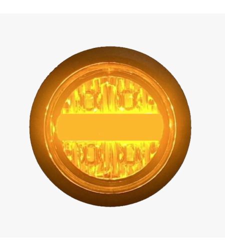 Blixtljus - M-Led - Compact - 1.3" - 3.4cm - Klar - Positionsljus Bärnsten - 20 blixtmönster - Bärnsten - R65 - 12V-24V - 