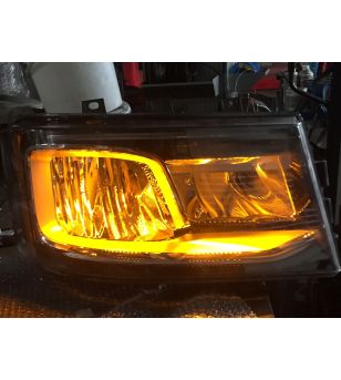 Dagsljus - Matronics - Dimbar och Hälsning - Vit/Bärnsten - flera blixtmönster - 24V - Set - Scania - R/S series - LED-strålkast