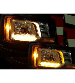 Dagsljus - Matronics - Tvåfärgad / Stroboskop / Dimbar / Hälsning - Vit/Bärnsten - 24V - Set - Scania - L/P/G/R/S-series - Halog