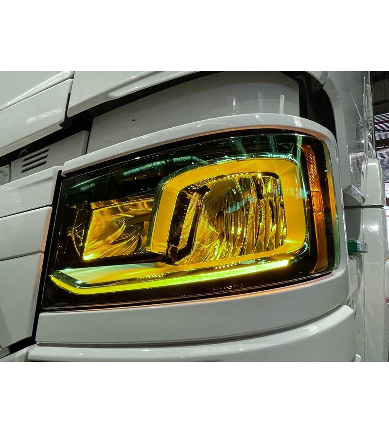 Daytime running lights - Matronics - HLstrip - Yellow - 24V - Set - Scania - G/L/P/R/S - LED headlights - 2016+ Daytime running lights - Matronics - HLstrip - Yellow - 24V - Set - Scania - G/L/P/R/S - LED headlights - 2016+