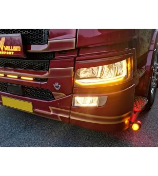 Daytime running lights - Matronics - HLstrip - Dual Color / Strobe - Amber/Warm white - 24V - Set - Scania - L/P/G/R/S-series - 