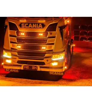 Tagfahrlicht - Matronics - HLstrip - Zweifarbig / Stroboskop - Amber/Warmes Weiß - 24V - Satz - Scania - L/P/G/R/S-series - LED-