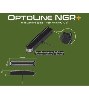 Marker Light - Ledson - Optoline NGR+ - 7.2" - 18.3cm - White/Amber - 12V-24V