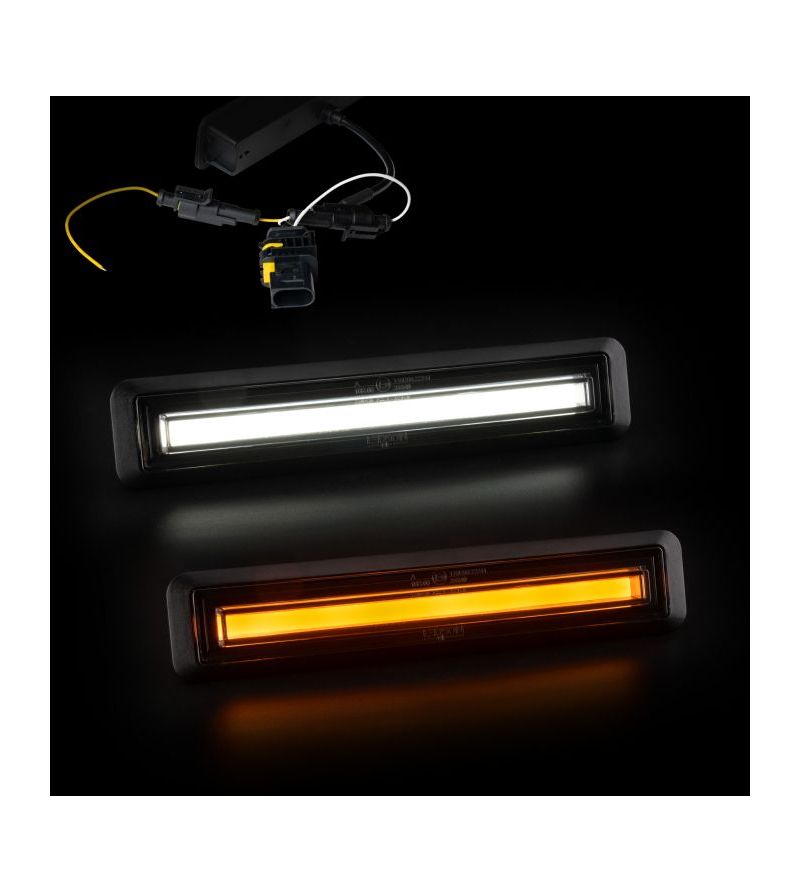 Markeringslicht - Ledson - Optoline NGR+ - 7.2" - 18.3cm - Wit/Amber - 12V-24V - Scania - G/L/P/R/S - 2016+ Markeringslicht - Ledson - Optoline NGR+ - 7.2" - 18.3cm - Wit/Amber - 12V-24V - Scania - G/L/P/R/S - 2016+