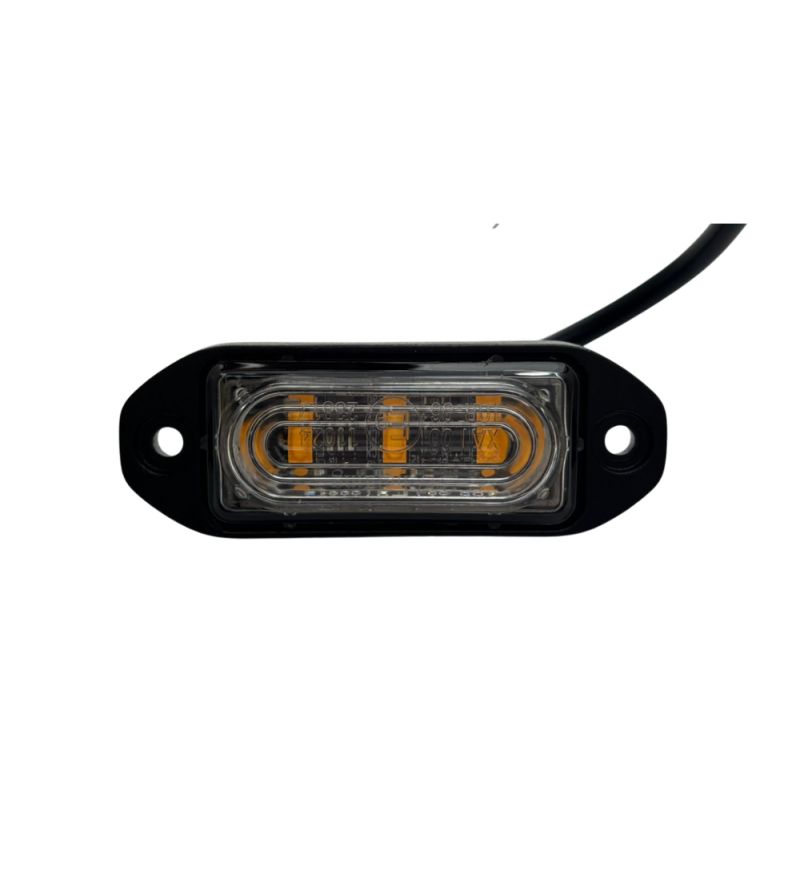 Blitzleuchte - 247 Lighting - Slimline 3-Led - 3.1" - 8cm - Klar - 10 Blitzmuster - Amber - R65 - 12V-30V Blitzleuchte - 247 Lighting - Slimline 3-Led - 3.1" - 8cm - Klar - 10 Blitzmuster - Amber - R65 - 12V-30V