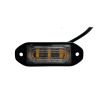 Warning light - 247 Lighting - Slimline 3-Led - 3.3" - 8.3cm - Clear - 18 Flash patterns - Amber - R65 - 12V-24V